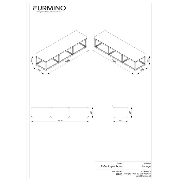 Pufa Trzyosobowa | Lounge